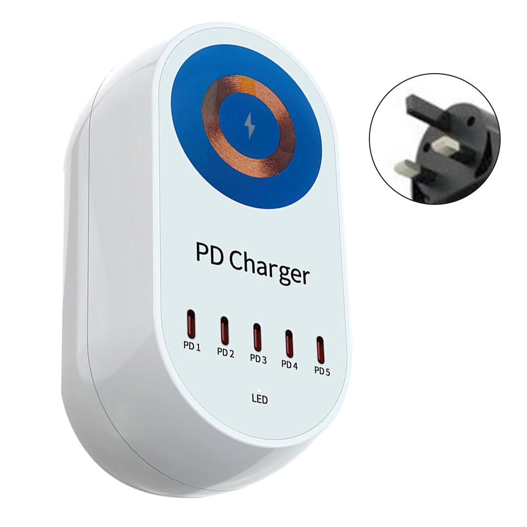 140W Magnetic Wireless Fast Charging Station PD100W for Laptops and Smartphones