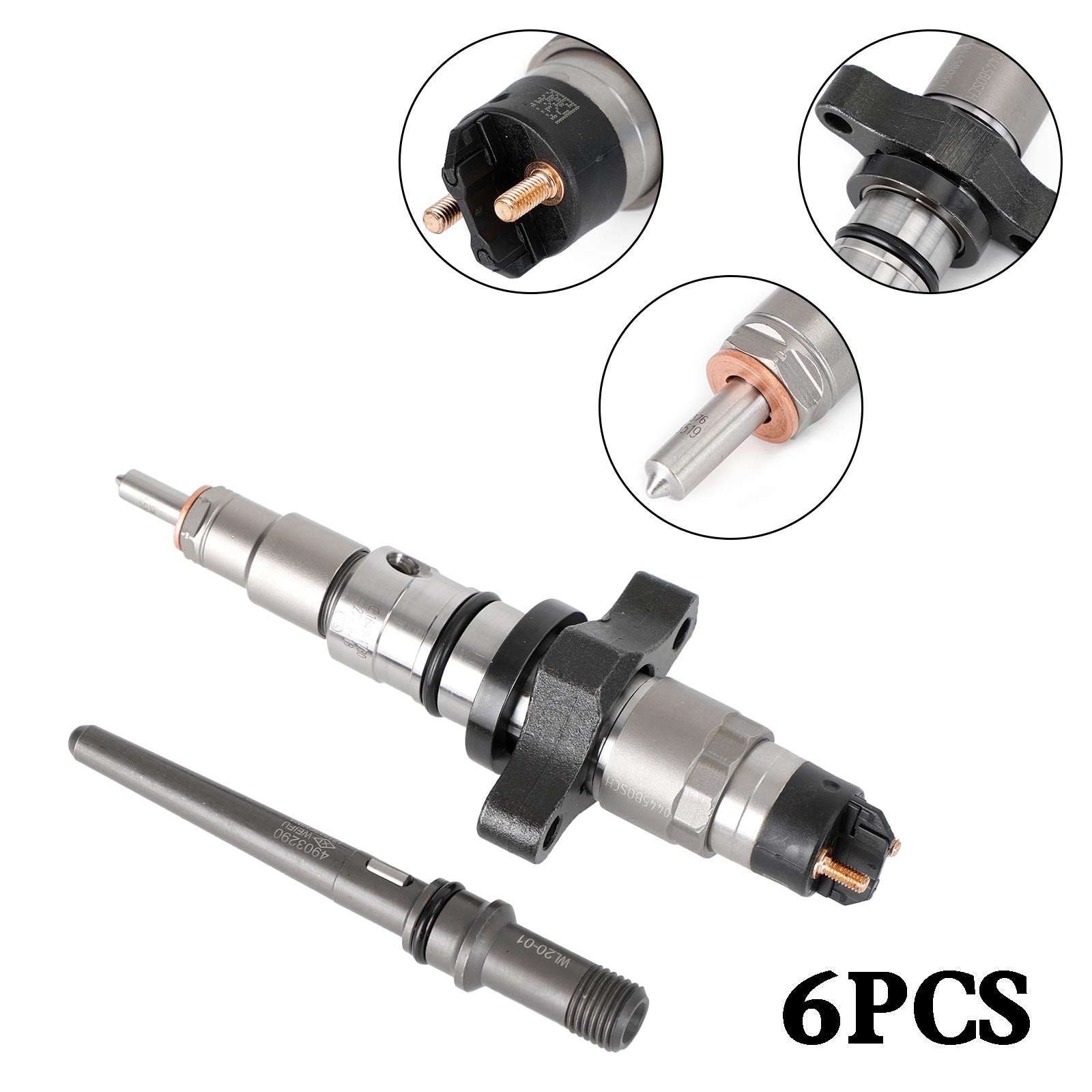 2003-2004 Dodge Ram Heavy Duty 2500 3500 Pickup 5.9L Diesel Common Rail Injector 0445120255 Single or 6-Pack