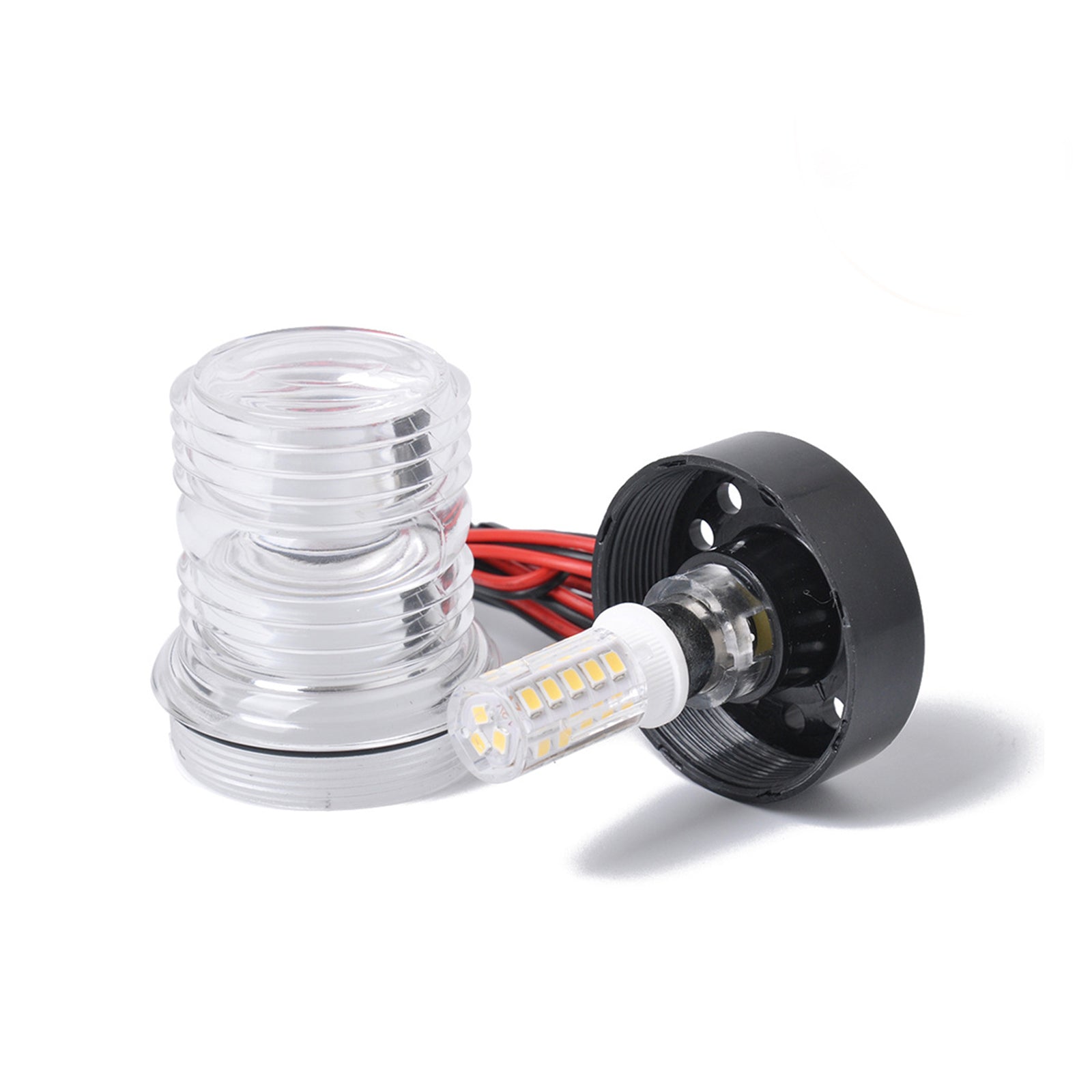 12V Round LED Anchor Navigation Lamp Marine Signal Light for Vessel Boats