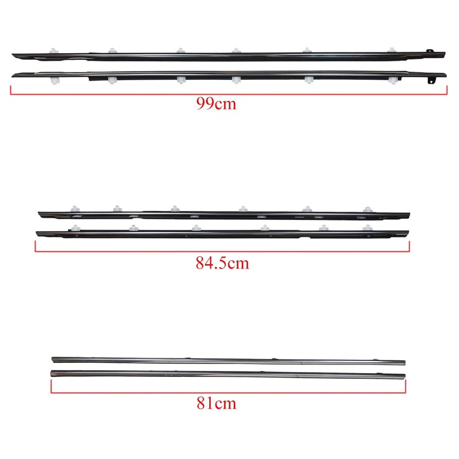 Toyota Land Cruiser 80 Series 1991-1997 Door Belt Weatherstripping Molding Set 75710-60011 75720-60011