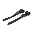 Retractable 2-Point Auto Safety Seat Belt Buckle Universal Fit Adjustable Pair