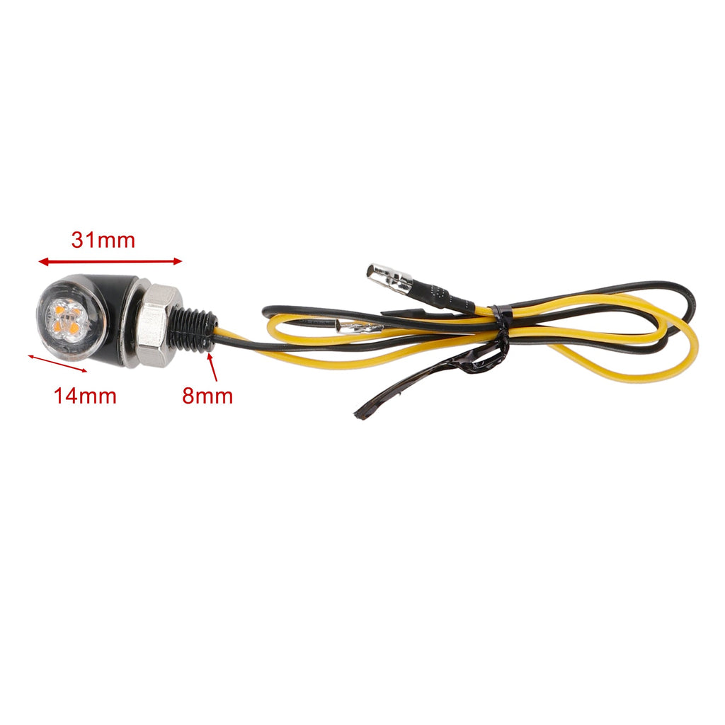 12V Universal Honda Motorcycle 8mm LED Turn Signal Light Indicator