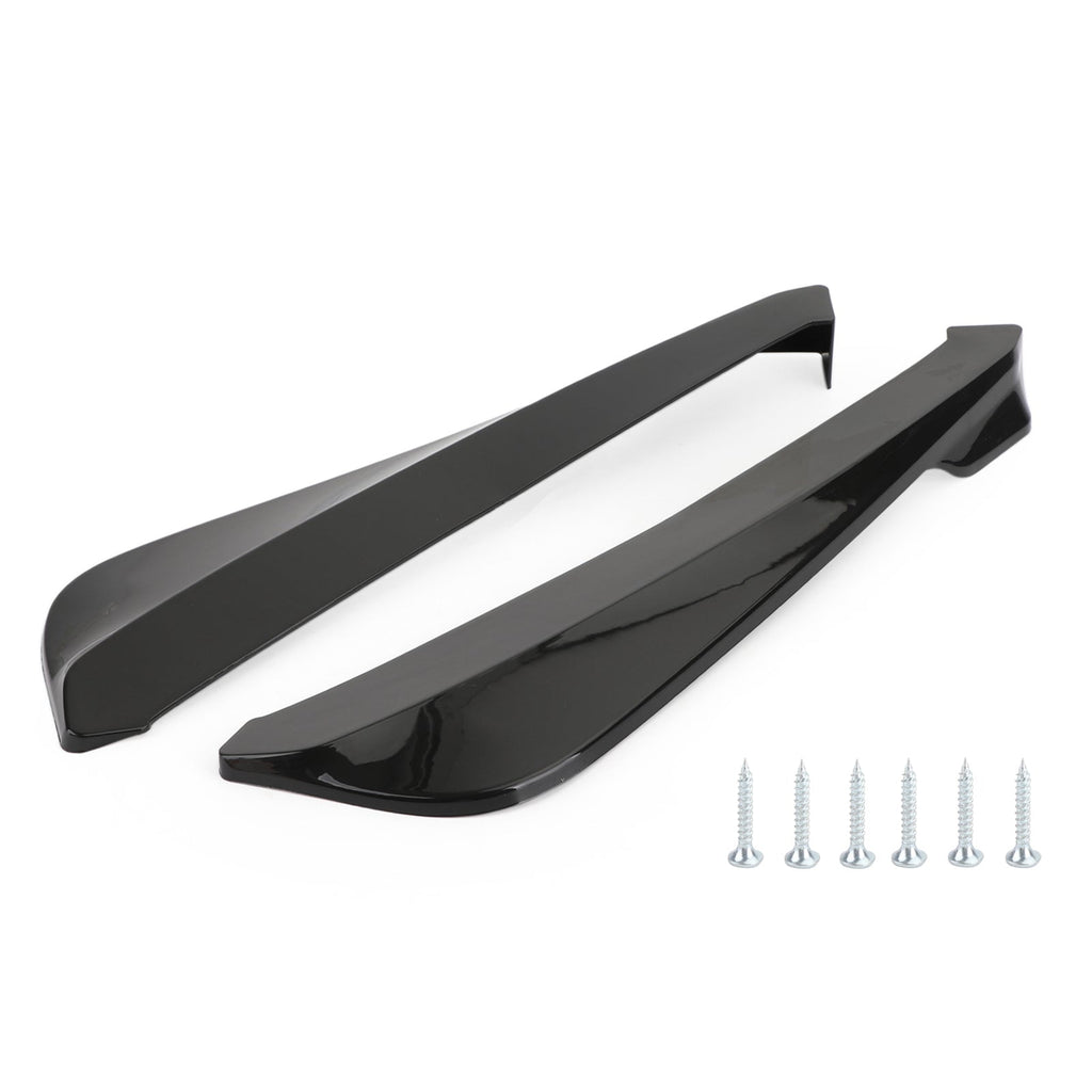 19 Inch Generic Rear Bumper Splitter Canard Diffuser Fin Spoiler Lip Valence Gloss Black