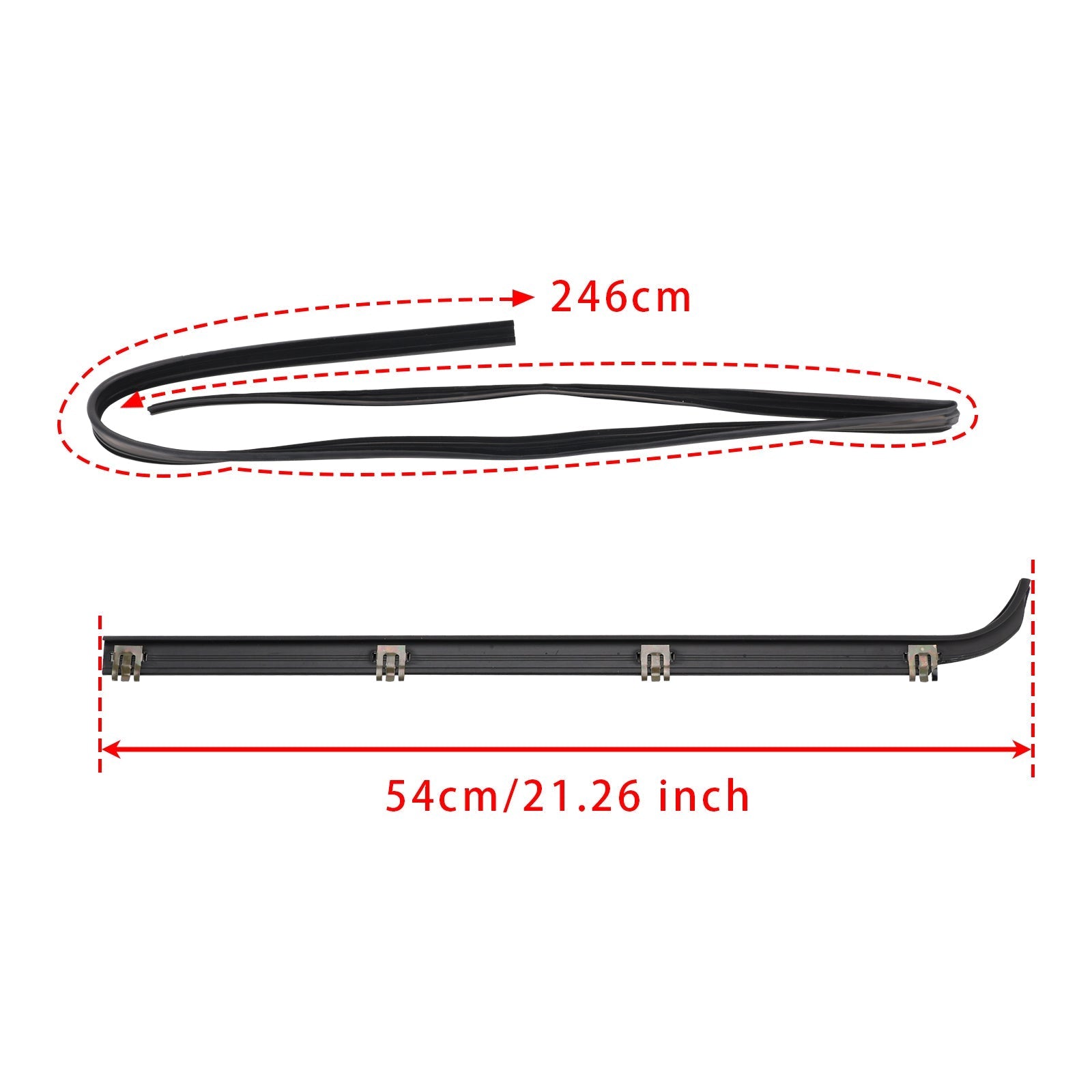 Ford F150 1997 Old Style Front Window Sweep Weatherstrip 4PC Door Seal Belt Strip + 2PC Seal Kit