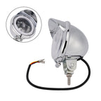 62 Headlight Lamp Spotlight Universal Coler Switch Fits Chrome For Motorcycle
