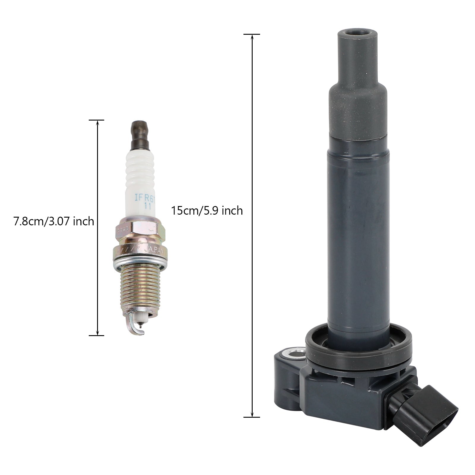 Toyota Sienna 2001 2002 2003 2004 2005 2006 3.3L V6 6-Pack Ignition Coils with Spark Plugs 90919-02234