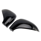 Side Mirror Covers for 07/2006-05/2015 Peugeot 207 Hatchback Bright Black Rearview Housing
