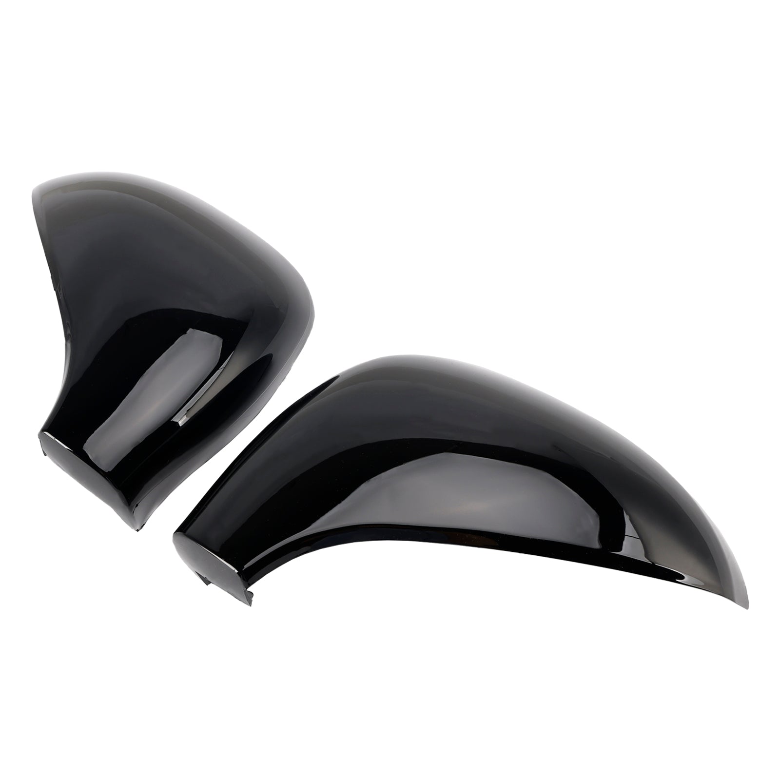 Side Mirror Covers for 07/2006-05/2015 Peugeot 207 Hatchback Bright Black Rearview Housing