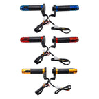 12V Motorcycle Heated Handlebar Grips 22Mm Alu Universal Warmer Gold Generic