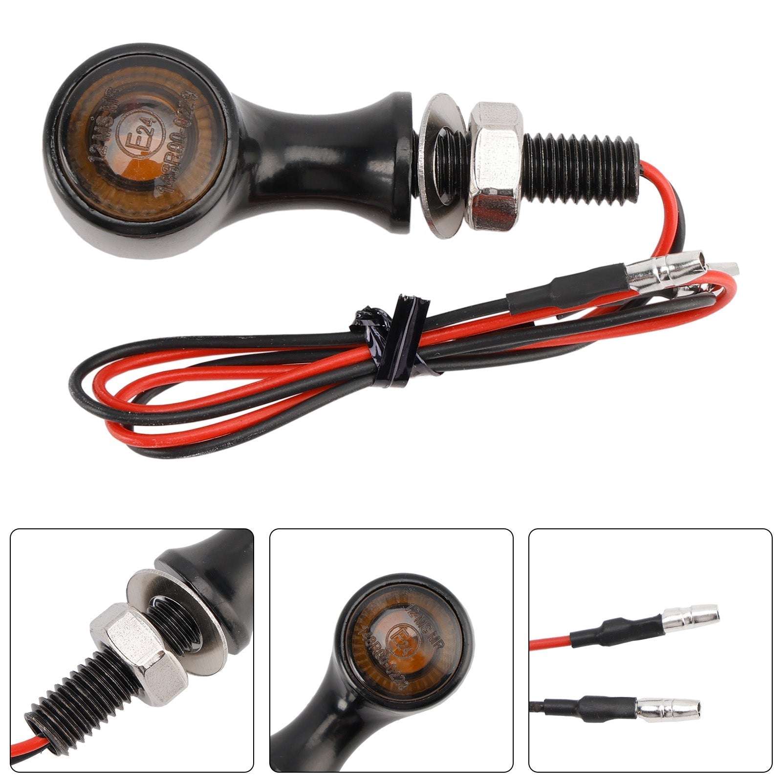 12V Universal Motorcycle LED Turn Signal Light 8mm for Suzuki