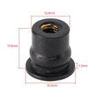 20x M6 Windscreen Fairing Rubber Well Nuts 6mm Thread 13mm Hole Mounting