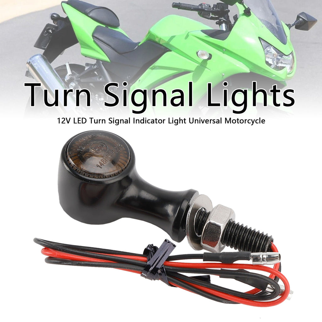 12V Universal Motorcycle LED Turn Signal Light 8mm for Suzuki