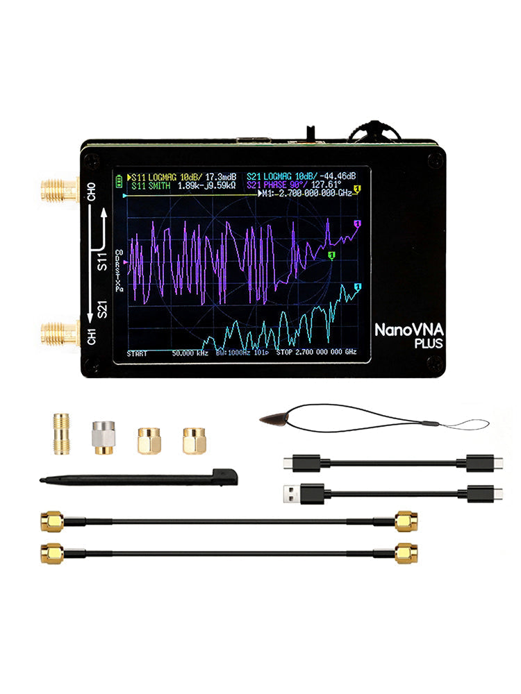 2.8Inch NanoVNA Plus Enhanced Handheld Vector Network Analyzer 50kHz-2.7GHz Range