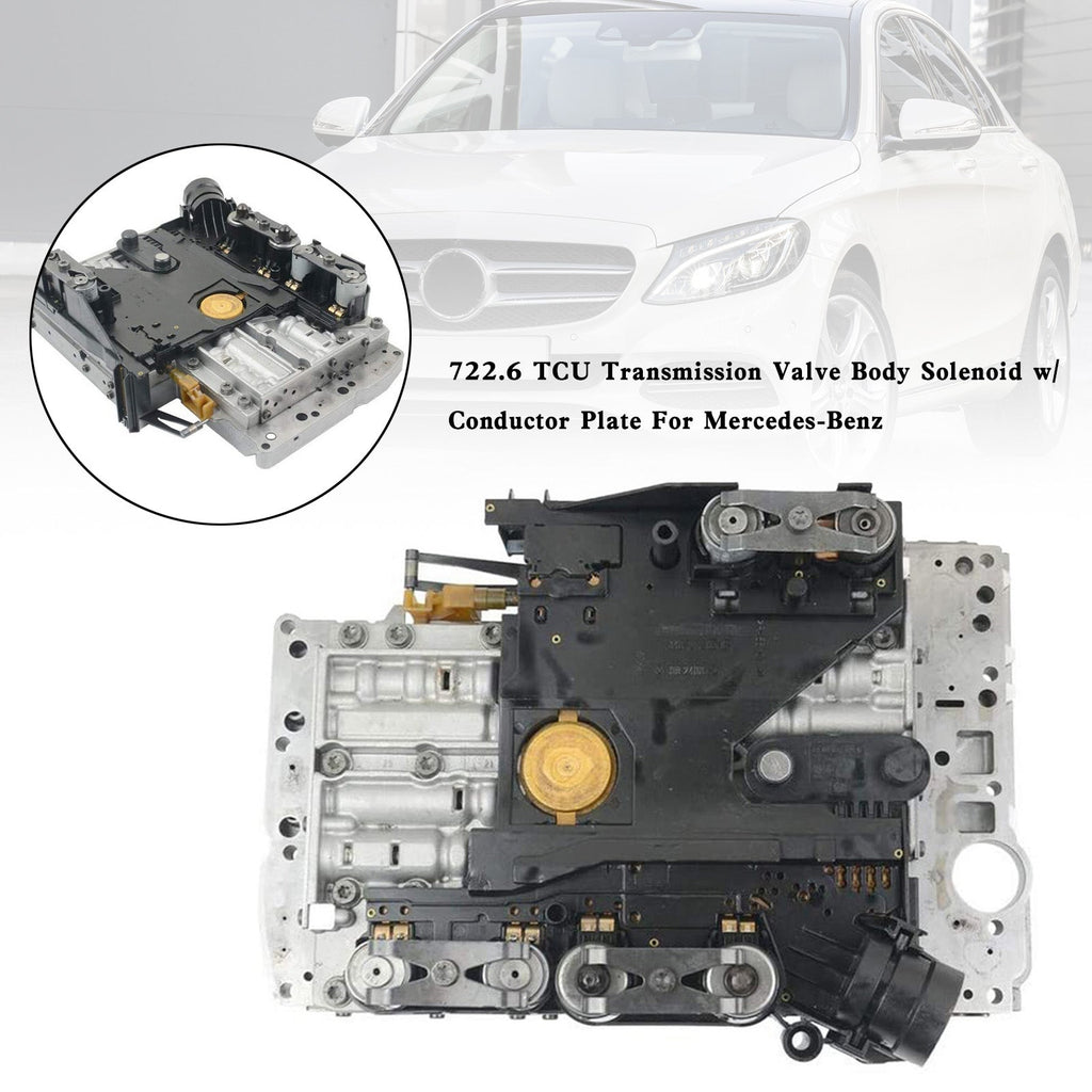2002-2004 C32 SLK32 AMG 722.6 Automatic Transmission Solenoid Valve Body and Conductor Plate Assembly