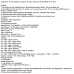 1976 to 1982 Toyota Townace 21100-75030 Carburetor Replacement
