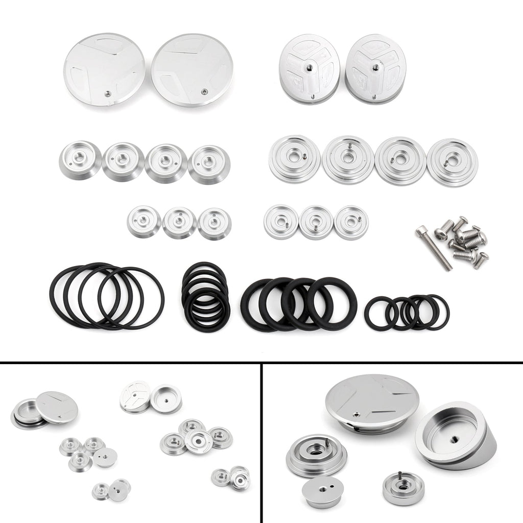 18-Piece Precision CNC Aluminum Side Frame Protection Caps for BMW R1200GS 2013-2019