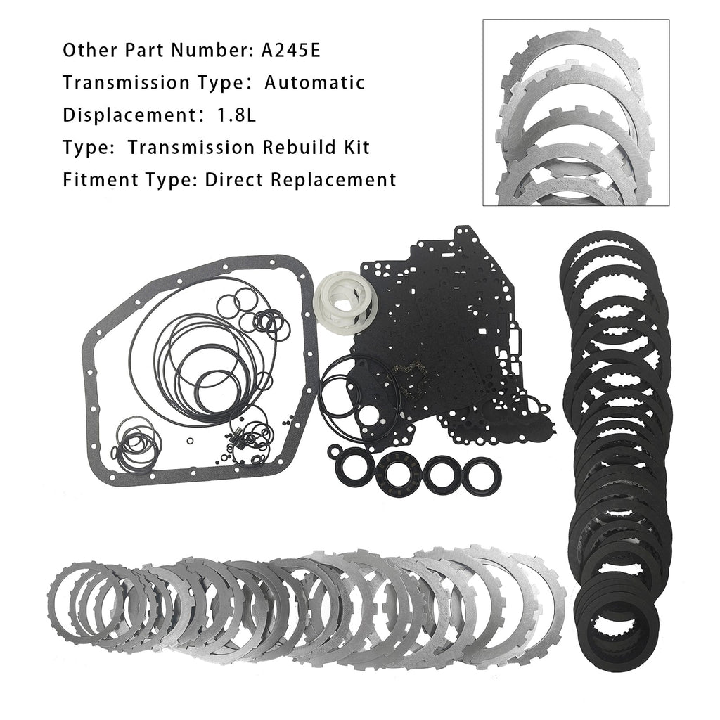 Toyota Corolla A245E 4-Speed Automatic Transmission Rebuild Master Kit with Clutch Plates 1993-2008