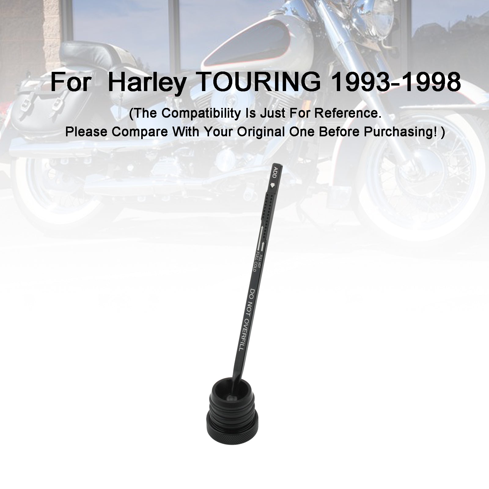 Harley Touring FLHT FLHS FLTC 1993-1998 Oil Dipstick Tank Cap Plug 0710-0002