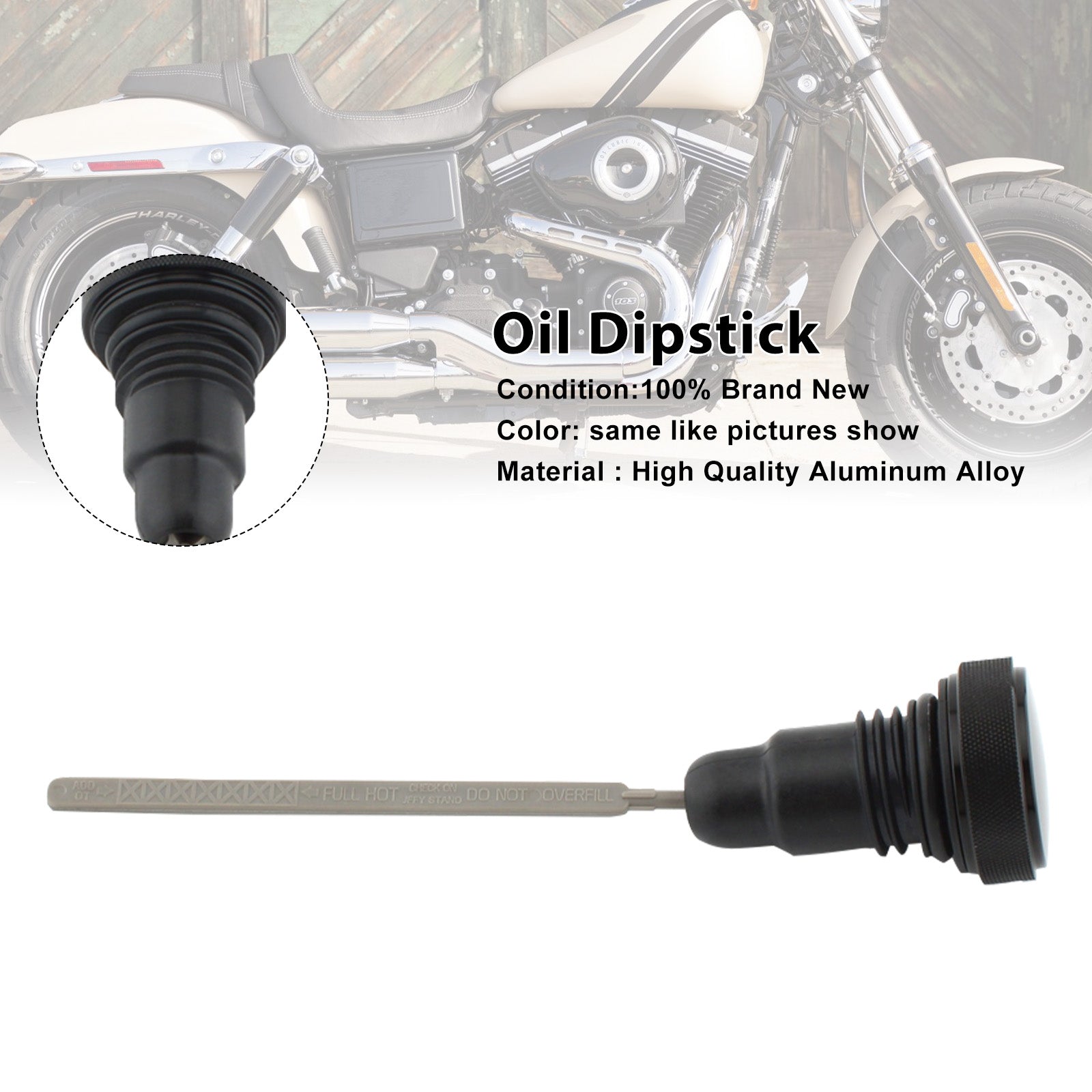 0710-0153 FXD Dyna Engine Oil Dipstick Cap Plug 2006 to 2017