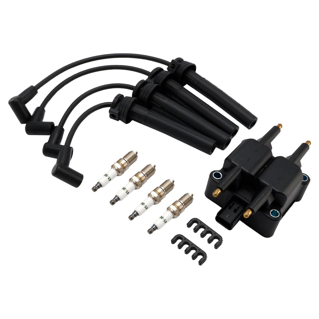 2002-2005 JEEP LIBERTY Ignition Coil Pack Spark Plug Wire Set UF189 UF403 UF410