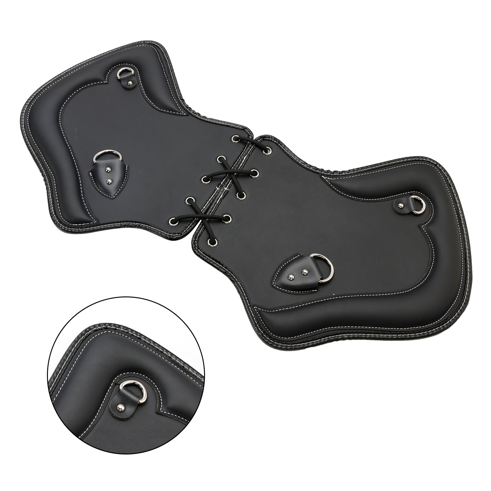 1985-2017 Harley Cruiser Heat Shield Saddle Protector Pair CNC Black Brown for Touring Softail Dyna Sportster
