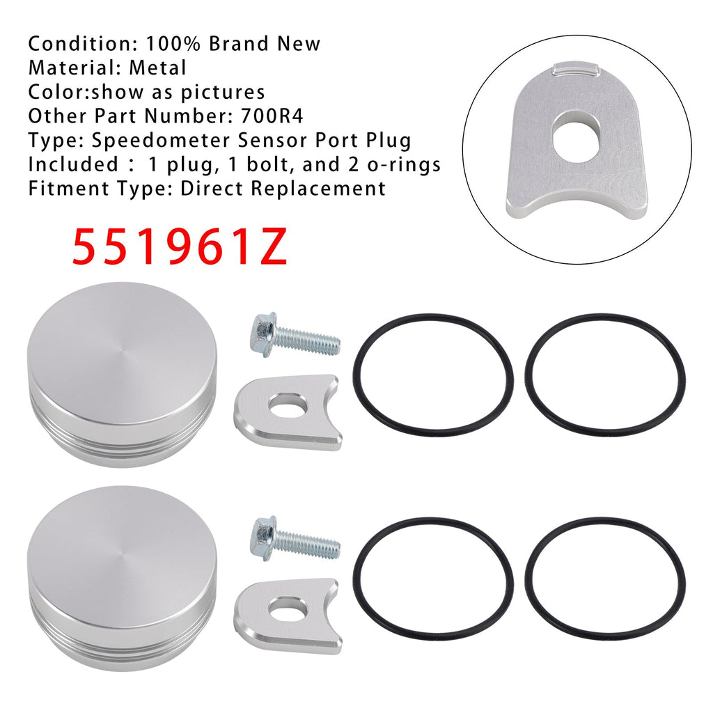 2-Pack Speedometer Sensor Port Plug 551961Z Compatible with Chevy 700R4 SBC 305 Transmission
