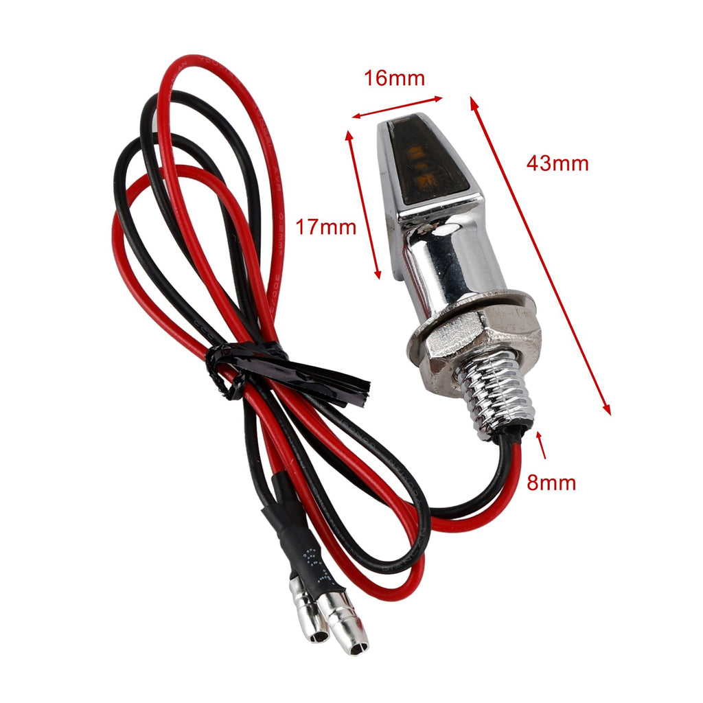 12V Universal LED Indicator Light for Motorcycle Turn Signals 8mm Yamaha