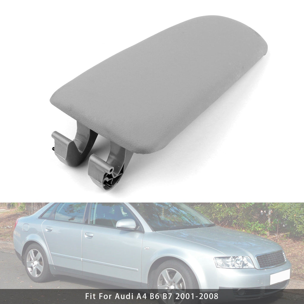 Gray Leather Center Console Lid Armrest for 2001-2008 Audi A4 B6 B7 8E0864245E