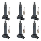 Ignition Coil Spark Plug Bundle for 2001-2010 Toyota Highlander 3.3L V6 Engine 90919-02234 C-528 C1175 GN10536 UF267