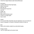 12V Universal Motorcycle LED Turn Signal Light 8mm for Suzuki