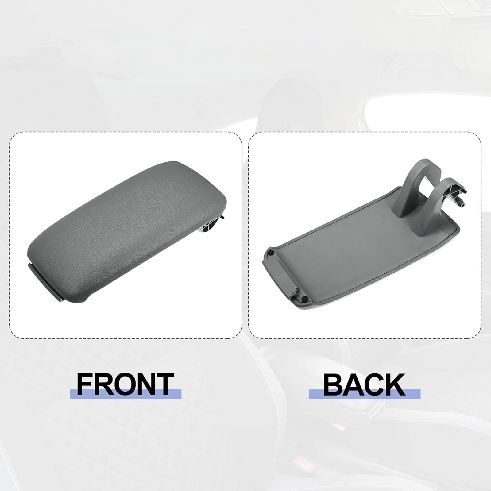 Audi A4 B6 B7 2001-2008 Gray Leather Centre Console Armrest Lid 8E0864245E