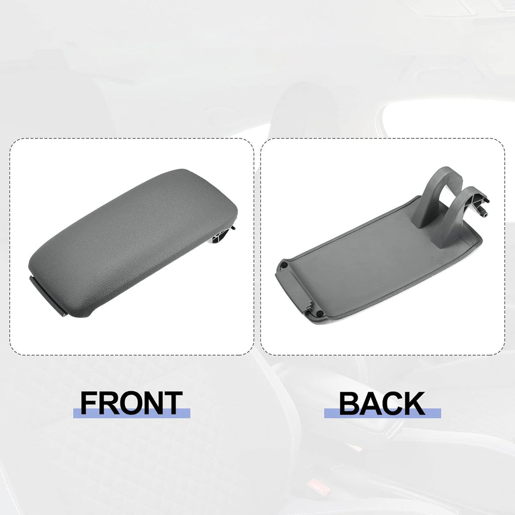 Gray Leather Center Console Lid Armrest for 2001-2008 Audi A4 B6 B7 8E0864245E