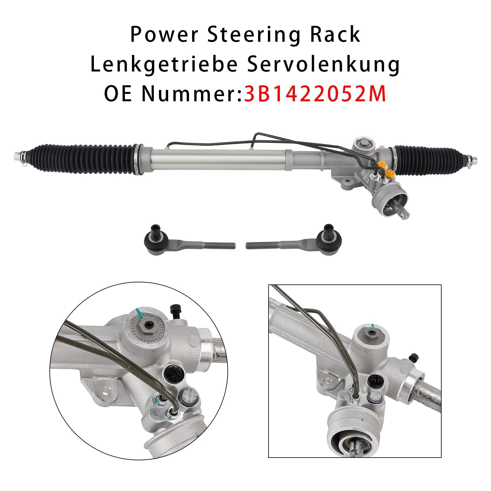 VW Passat Variant 1.6L 2.0L Steering Rack Assembly 1996-2005 OEM 3B1422052M