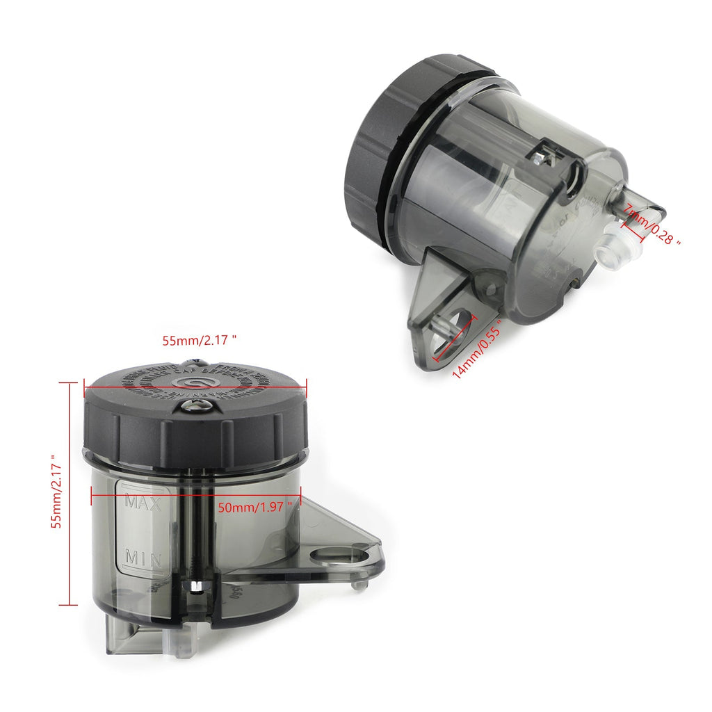 Front Brake Clutch Master Cylinder Fluid Tank Motorcycle Reservoir Cup BK