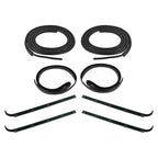 1987-1996 Ford Bronco Front Door Weatherstrip Seal Kit 8PCS Door Window Sweep Weatherstrip Seal Kit