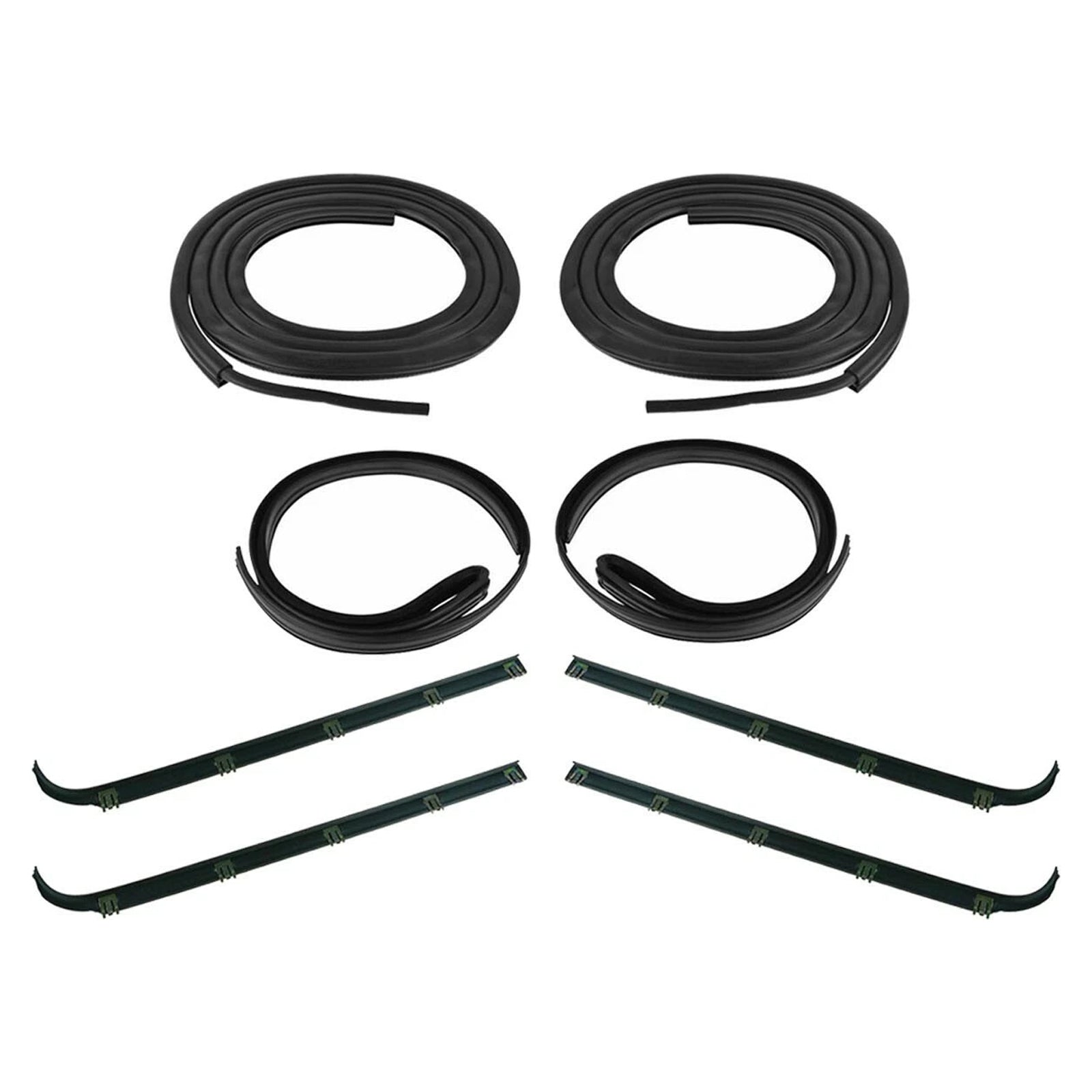 1997 Ford F250 Front Door Weatherstrip and Window Sweep Seal Kit 8PC