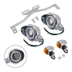 22 Headlight Lamp Spotlight Universal Coler Switch Fits Chrome For Motorcycle