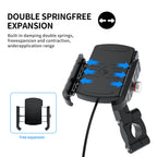 15W Fast Wireless Phone Charger Bracket with QC3.0 for Motorcycle and Scooter BlackB Generic
