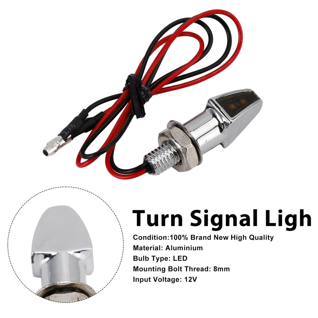 12V Universal LED Indicator Light for Motorcycle Turn Signals 8mm Yamaha