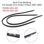 2001-2005 Honda Civic Pair Roof Edge Molding Trim 74306-S5A-J01 74316-S5A-J01