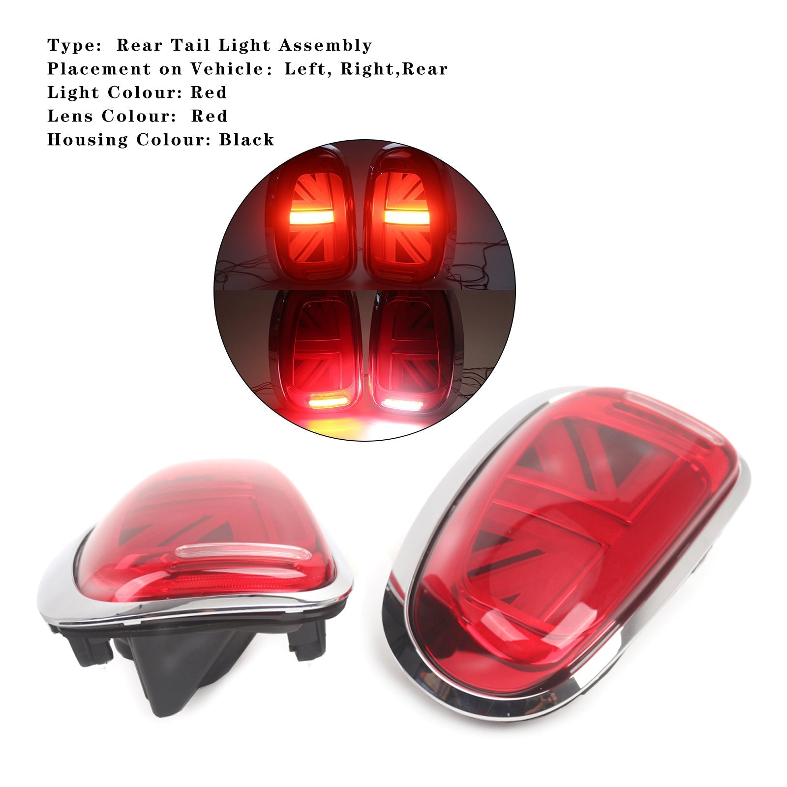 LED Tail Light Set for MINI Countryman R60 2010-2016 Red Lamps 63219808149 63219808153