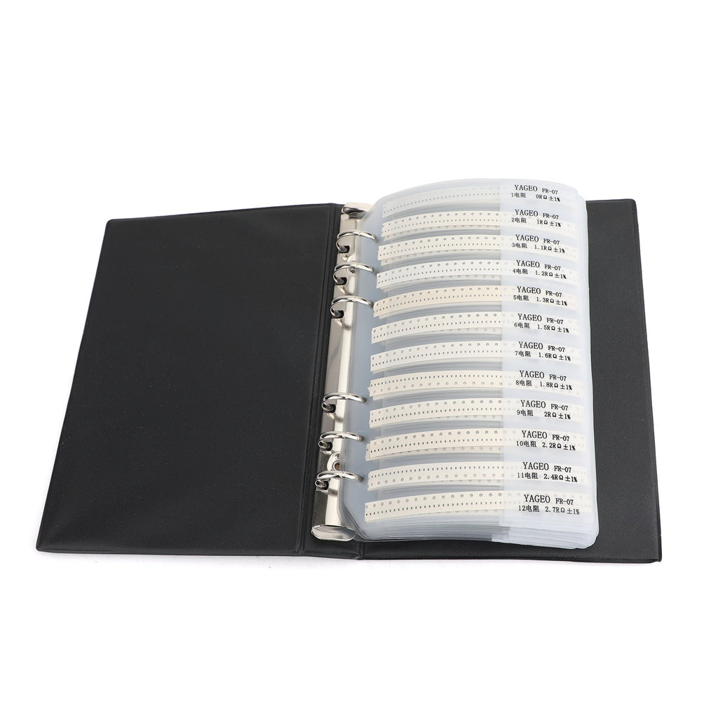 0201 0402 0603 0805 1206 170-Value 1% SMD Resistor and Capacitor Sample Assortment Book