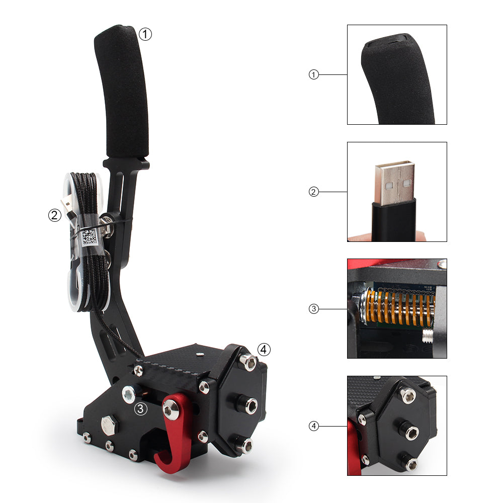 14Bit PC Racing Simulator Handbrake USB3.0 Compatible with G27/G29 G920 Wheels