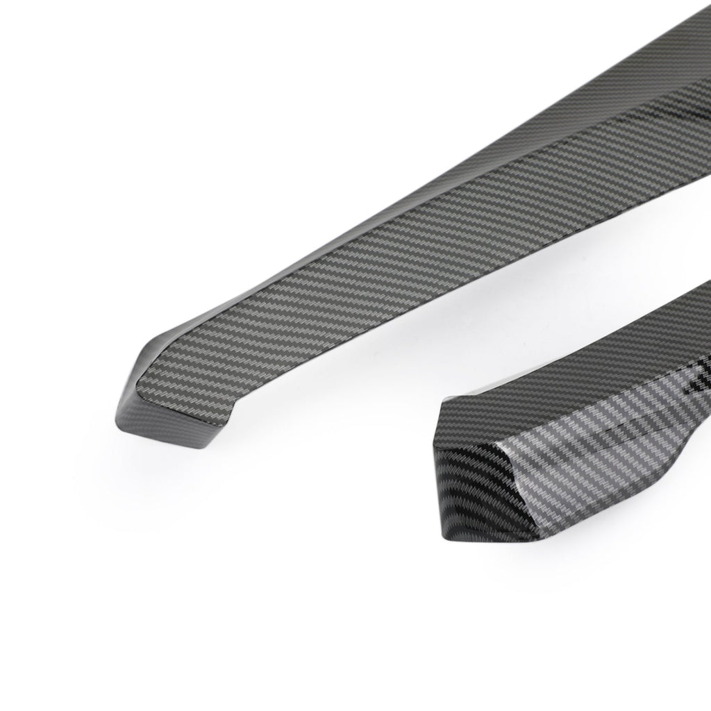 19 Inch Rear Bumper Canard Fin Splitter Diffuser Valence Spoiler Lip Carbon Fiber Generic