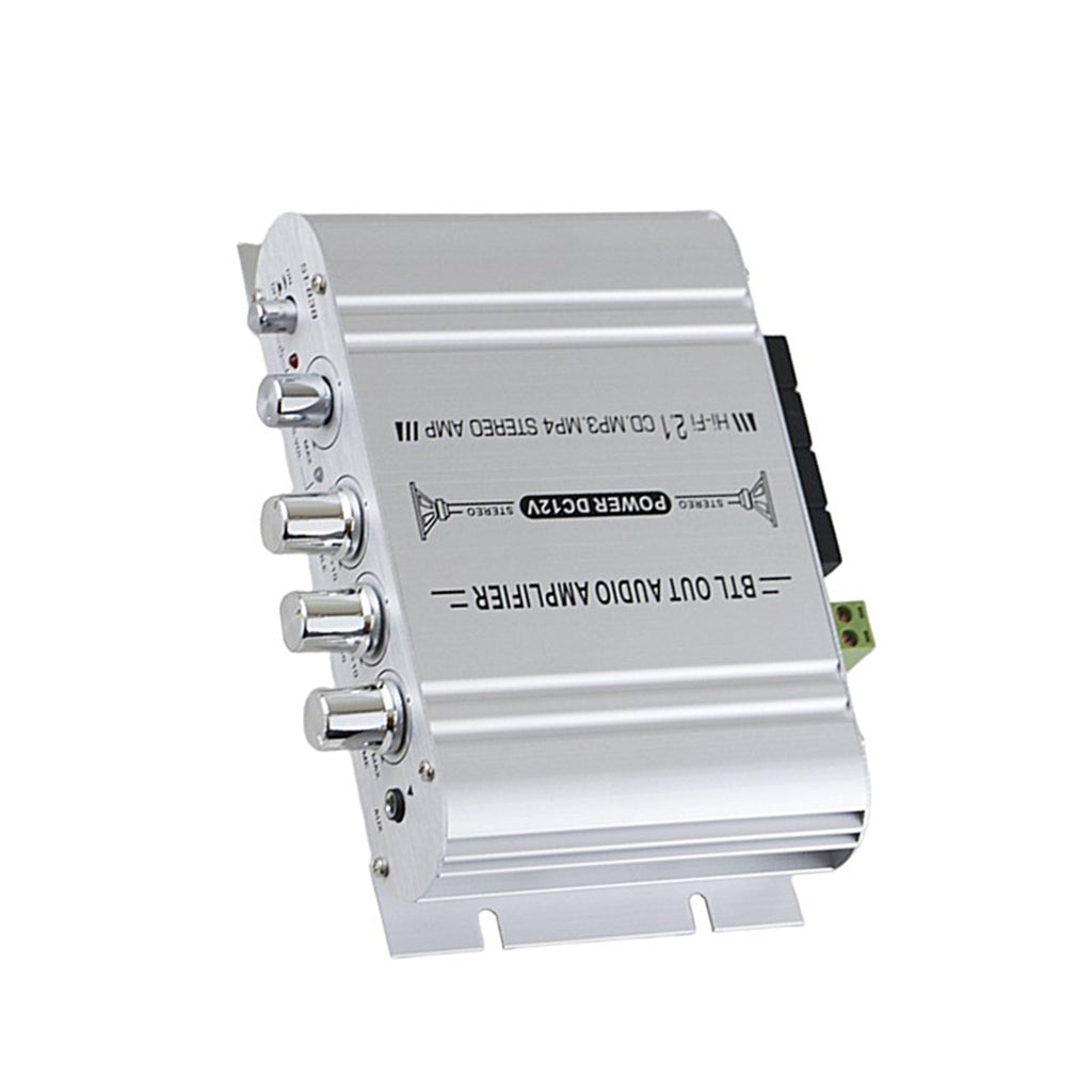 2.1 Channel 400 Watt Automobile Audio Amplifier 12V Hi-Fidelity Stereo MP3 Radio CA Market