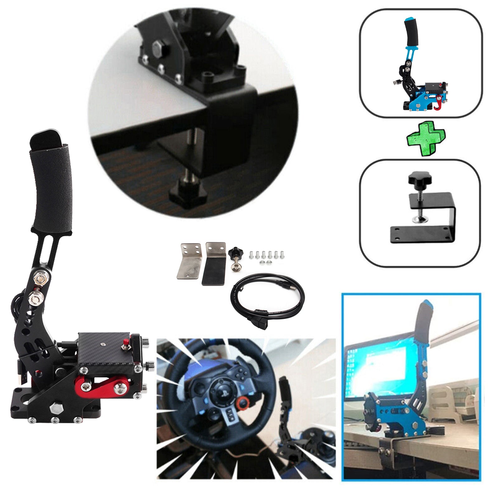 14-Bit G29 Handbrake Pedal Kit USB 3.0 Compatible PS4 PS5 Racing Simulation