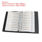 0201 0402 0603 0805 1206 170-Value 1% SMD Resistor and Capacitor Sample Assortment Book