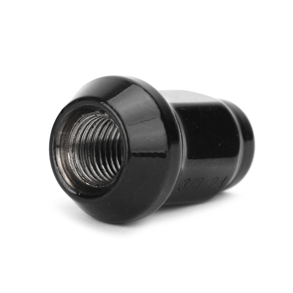 16 Piece 3/8" 24 Tapered Black Lug Nuts Compatible with Polaris Ranger RZR Sportsman XP