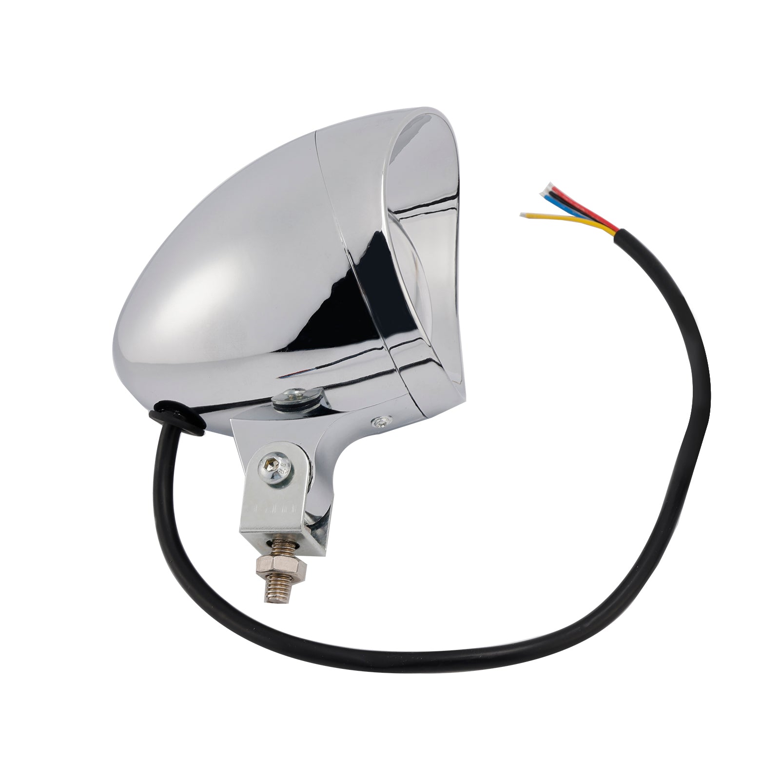 18 Headlight Lamp Spotlight Universal Coler Switch Fits Chrome For Motorcycle