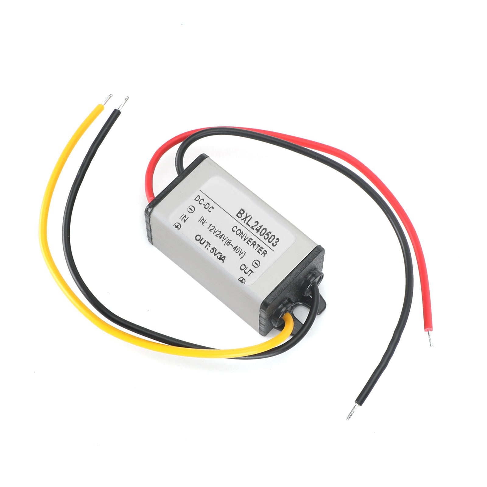 12V/24V to 5V Waterproof Step-Down DC Converter Power Regulator 1~5A Rating
